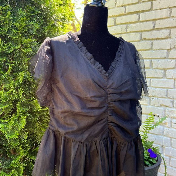 Black Lace Size 2 (Plus Size) (18/20) Torrid Blouse $20 - Picture 3 of 4